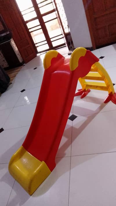 Children's Indoor/Outdoor Folding Slide – Red & Yellow