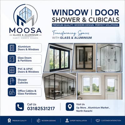 Window Door - Shower & Cubicals - Aluminium Door - Glass Door - Door