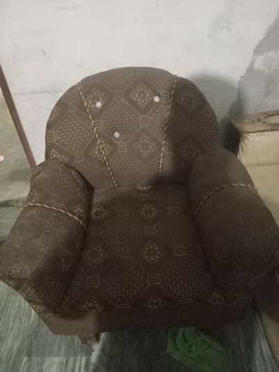 sofa 3 +1+1 pure wood old is gold
