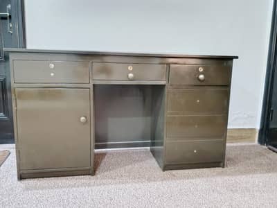 Wooden table with draws