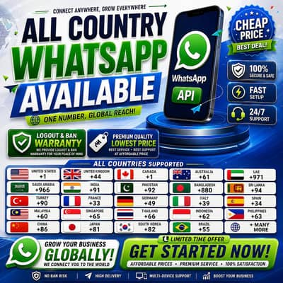 All country whatsapp available