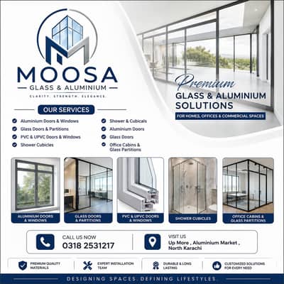 Aluminium Window - Glass Door - Glass Window - PVC Door - Aluminium
