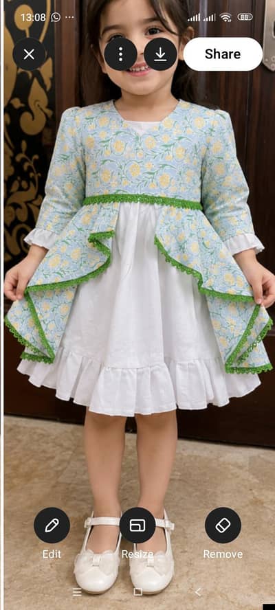 beautiful girls froc| cotton | sky blue 