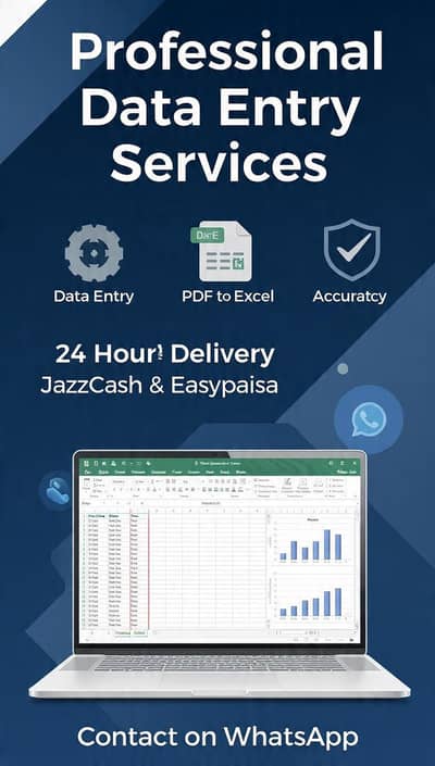 Professional Data Entry Services | PDF to Excel | 24hr Delivery