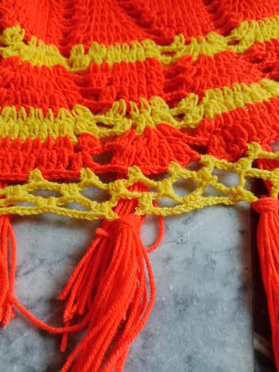 Beautiful Handmade Crochet Poncho / Cape for Girls (4-8 years) (SHRUG)