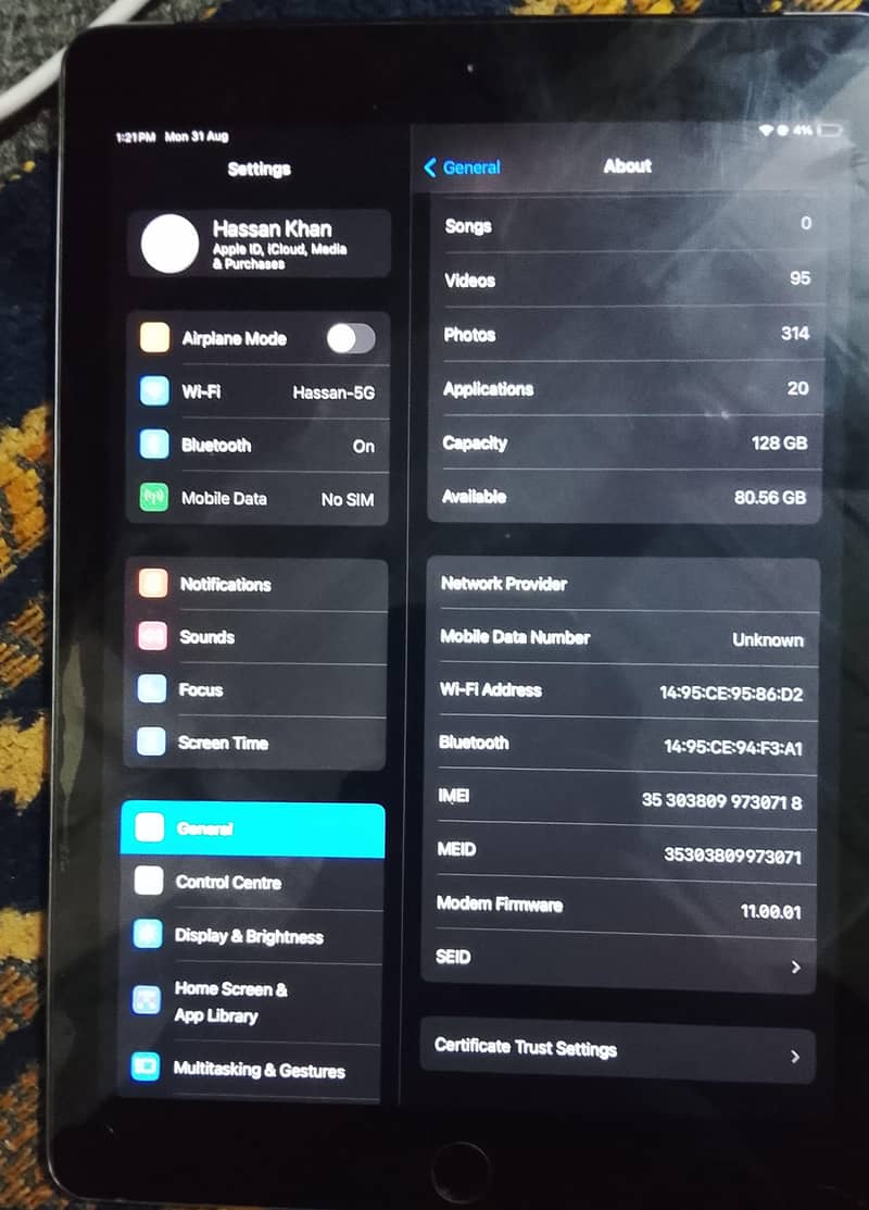 ipad ( 6 generation) 2