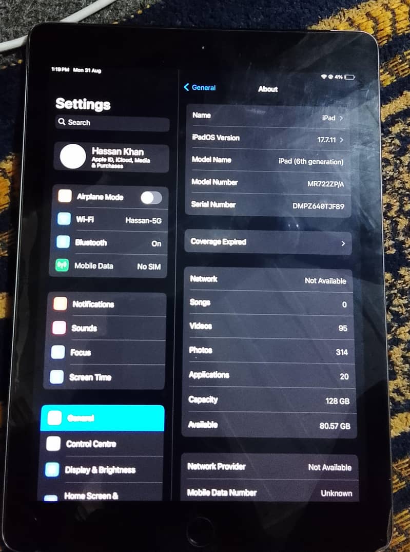 ipad ( 6 generation) 4