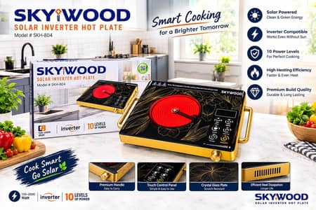 SKYWOOD Solar Inverter Hot Plate – Brand New | 2000W | 10 Power Levels