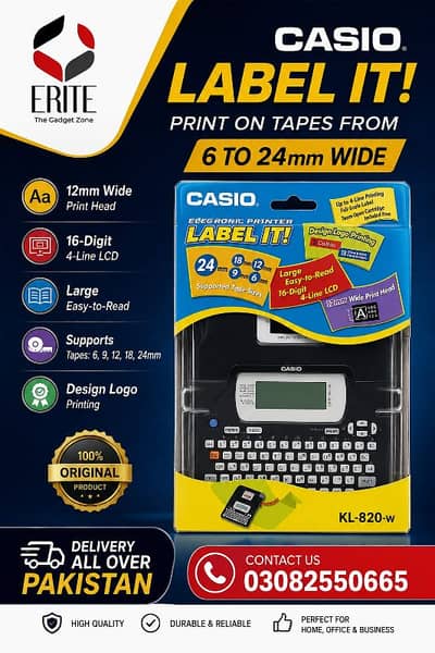 Casio KL 820 box pack Label printer in Wholesale price