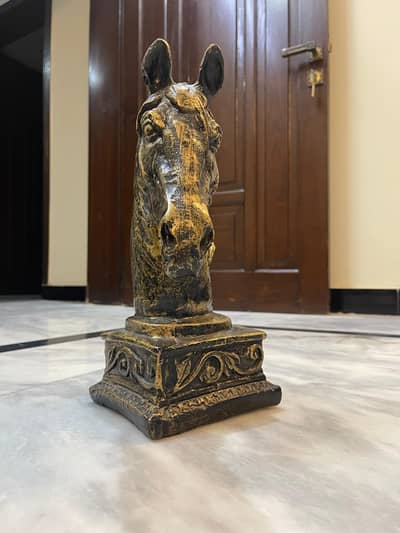Antique Gold/Bronze Horse Head Bust Sculpture