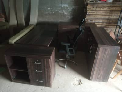 office table and document cabinets
