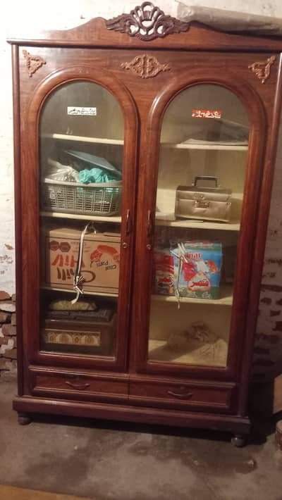 Vintage Chinioti Style Wooden Display Cabinet – Beautiful Carved Desig