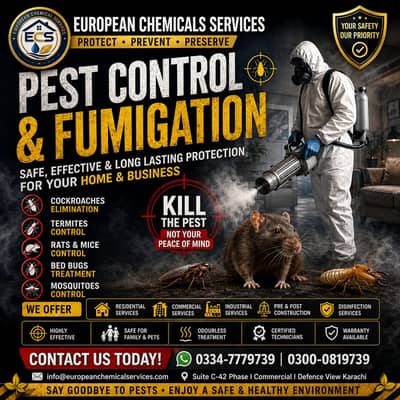 Pest Control Karachi | Fumigation | Termite & Cockroach Control |