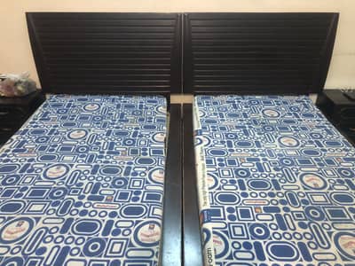 Two Single Bed With Mattress ( Good Condition)