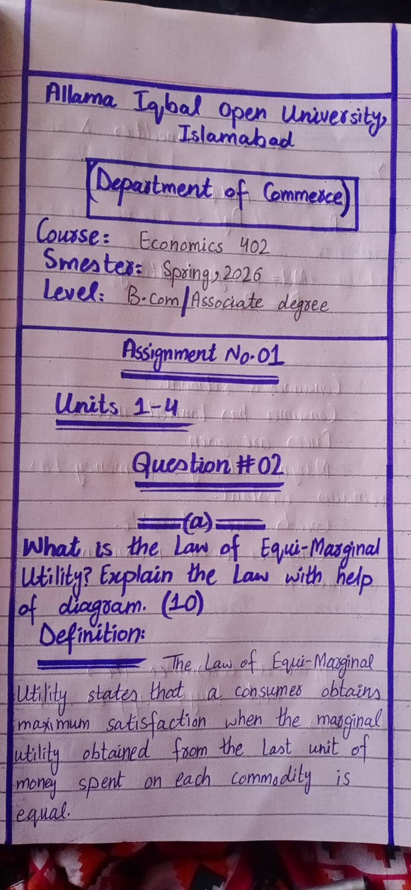 Aiou assignment 3