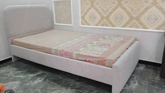 New Grey Poshished Single Bed with Mattress