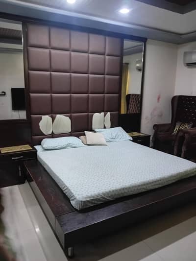double bed with side tables for sale