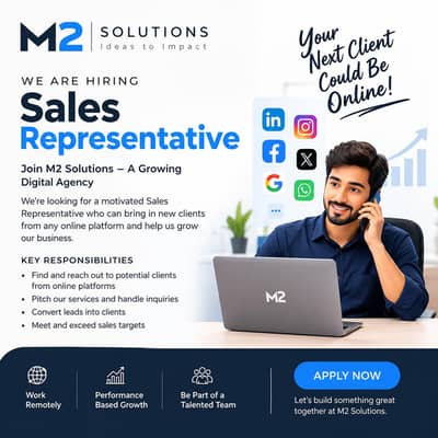 We’re Hiring: Sales Representative | M2 Solutions