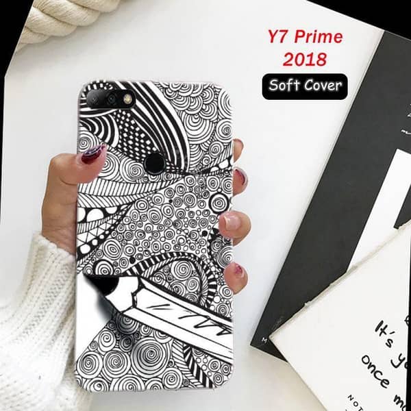Huawei Y7 Prime 2018 Back Cover: Art Design Soft Silicone Case