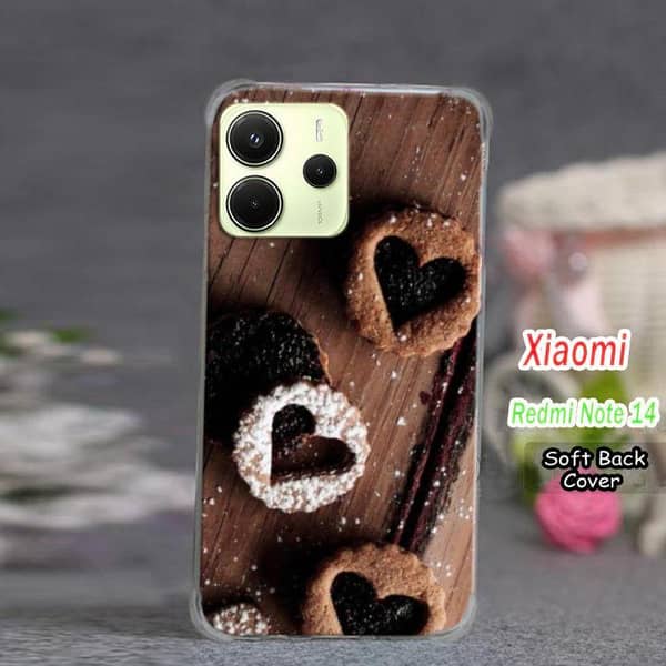 Xiaomi Redmi Note 14 Back Cover - Chocolate Design Soft Silicone Case
