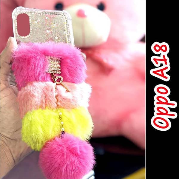 Oppo A18 Back Cover: Soft Silicone Case with Fancy Multi-Light Print