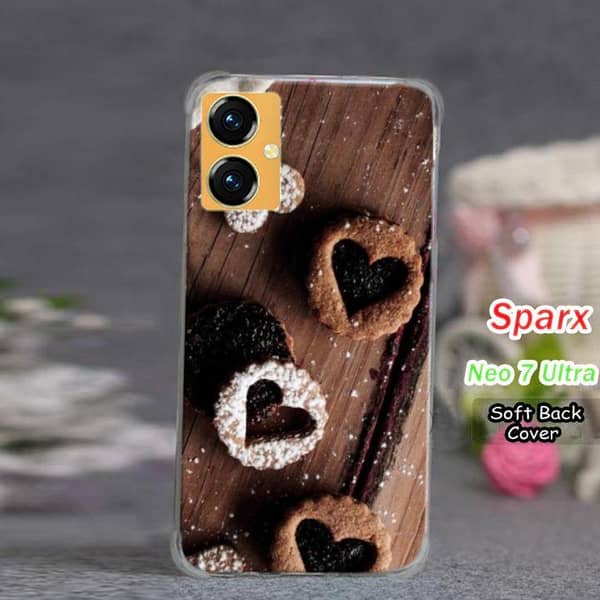Spark Neo 7 Ultra Back Cover – Chocolate Design Soft Silicone Case