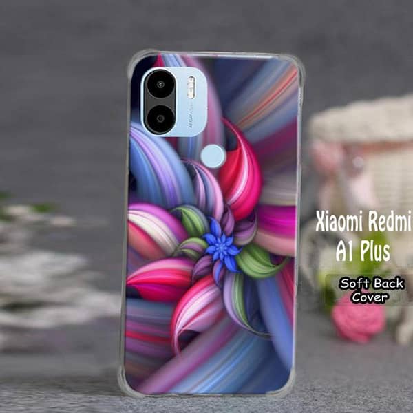Xiaomi Redmi A1 Plus Back Cover - Floral Soft Silicone Case