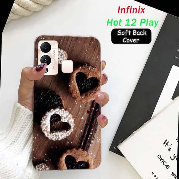 Infinix Hot 12 Play Back Cover - Chocolate Design Soft Silicone Case