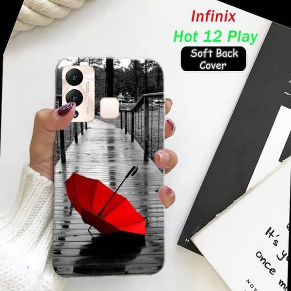 Infinix Hot 12 Play Back Cover - Rain Design Soft Silicone Case