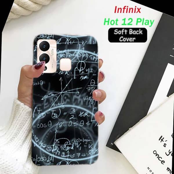 Infinix Hot 12 Play Back Cover - Maths Design Soft Silicone Case