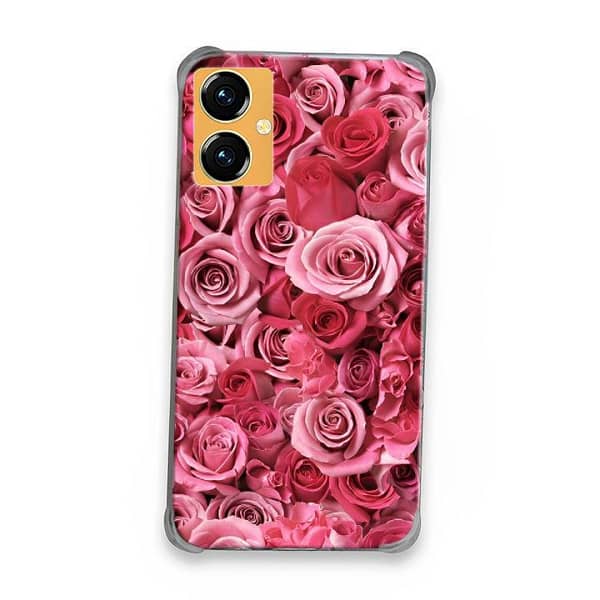 Sparx Neo 7 Ultra Back Cover: Red Rose Soft Silicone Pouch, Shockproof Protection
