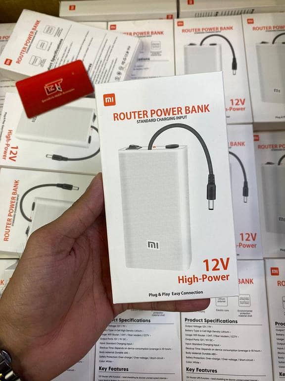 Xiaomi 12V Router Power Bank UPS High Power Backup for WiFi Router | Mini UPS for PTCL, Nayatel, StormFiber & CCTV