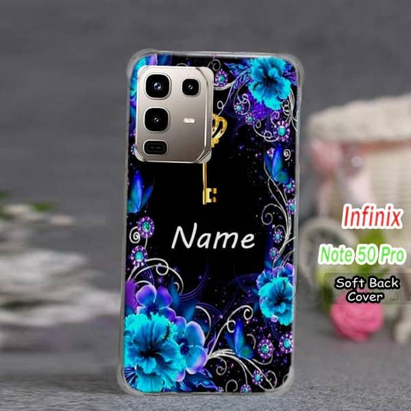 Infinix Note 50 Pro Back Cover - Custom Name Design Soft Silicone Case