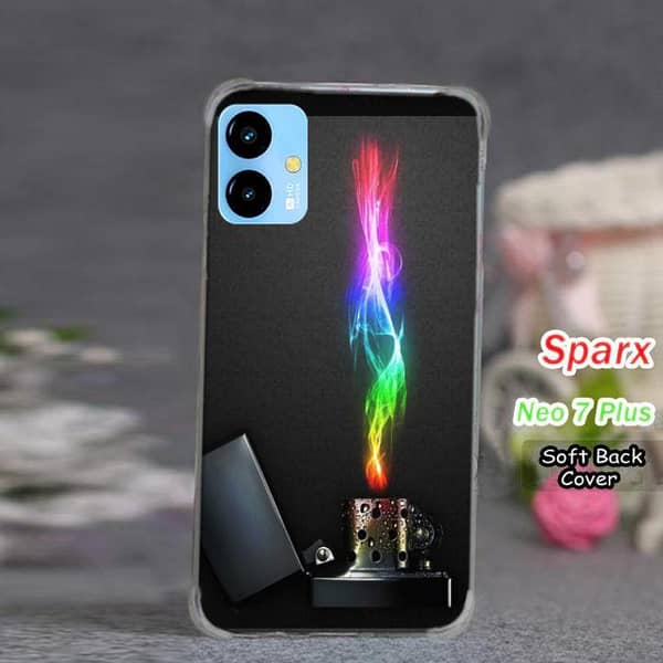 Sparx Neo 7 Plus Back Cover: Light Silicone Case with Slim Profile