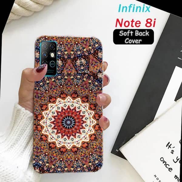 Infinix Note 8i Back Cover – Floral Soft Silicone Case