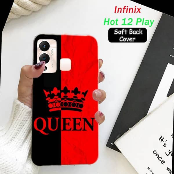 Infinix Hot 12 Play Back Cover — Queen Design Soft Silicone Case