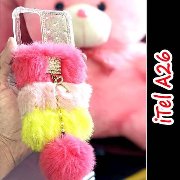 Itel A26 Back Cover – Ladies Fancy Light Multicolor Silicone Case
