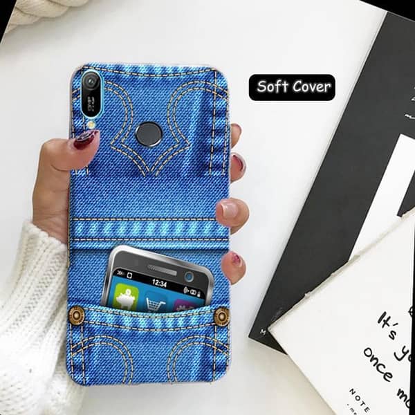 Huawei Y6 Prime 2019 Back Cover — Soft Silicone Case with Print Star Design