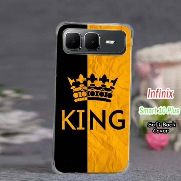 Infinix Smart 10 Plus Back Cover - King Yellow Soft Silicone Case
