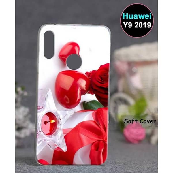 Huawei Y9 2019 Back Cover: Love Design Soft Silicone Case