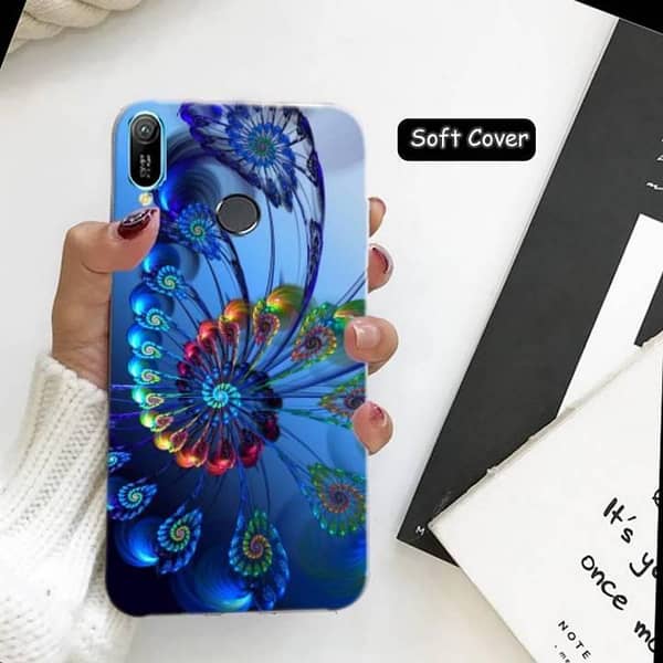 Huawei Y6 Prime 2019 Back Cover – Floral Soft Silicone Case