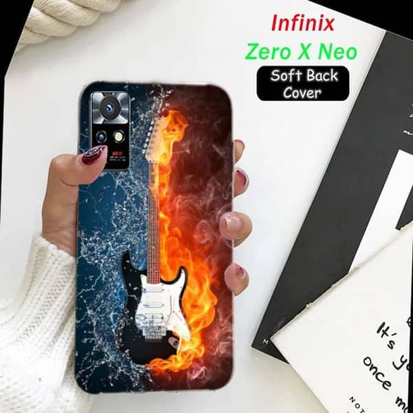 Infinix Zero X Neo Back Cover with Guitar Design Soft Silicone Case
