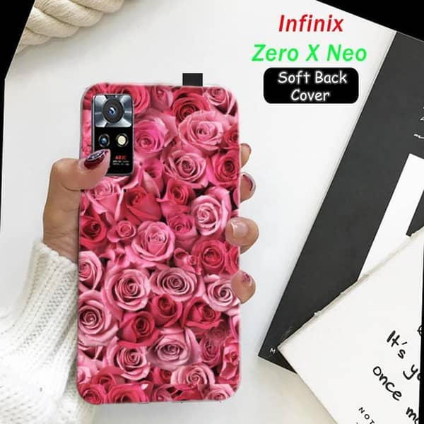 Infinix Zero X Neo Back Cover — Floral Design Soft Silicone Case