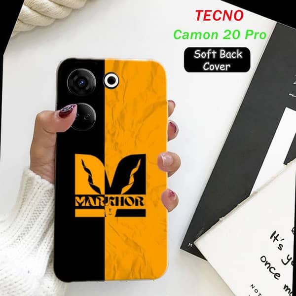 Tecno Camon 20 Pro Back Cover with Markhor Design Soft Silicone Case