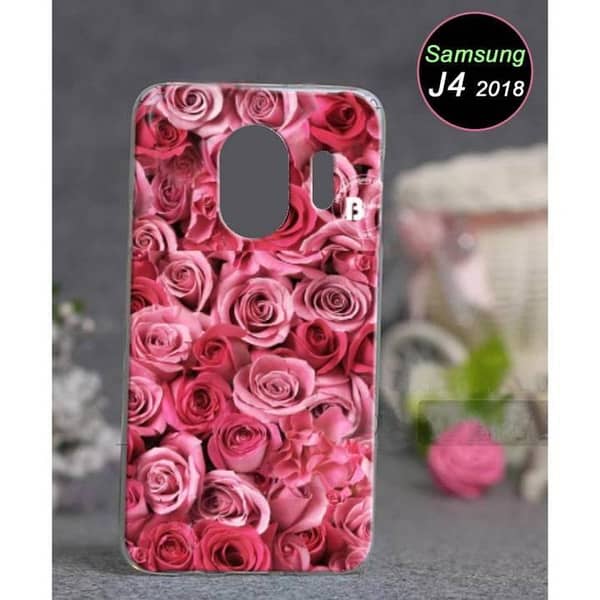 Samsung J4 (2018) Back Cover – Floral Design Soft Silicone Case