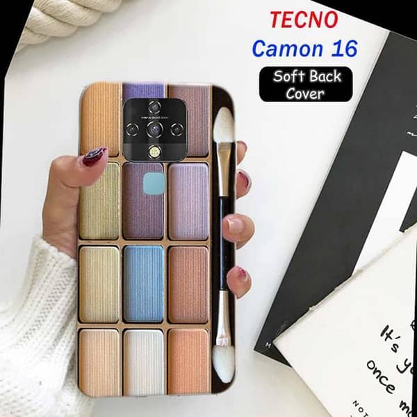 Tecno Camon 16 Back Cover – Makeup Design Soft Silicone Case