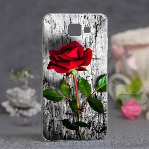 Samsung J5 Prime Soft Rose Silicone Back Cover with Digital Print, Precision Molded Design, Full Button and Port Access