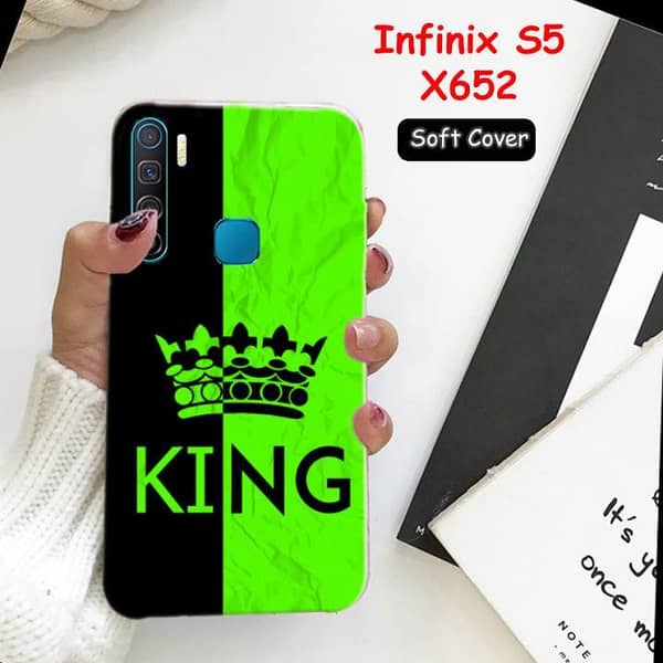 Infinix S5 X652 Back Cover – King Design Soft Silicone Case