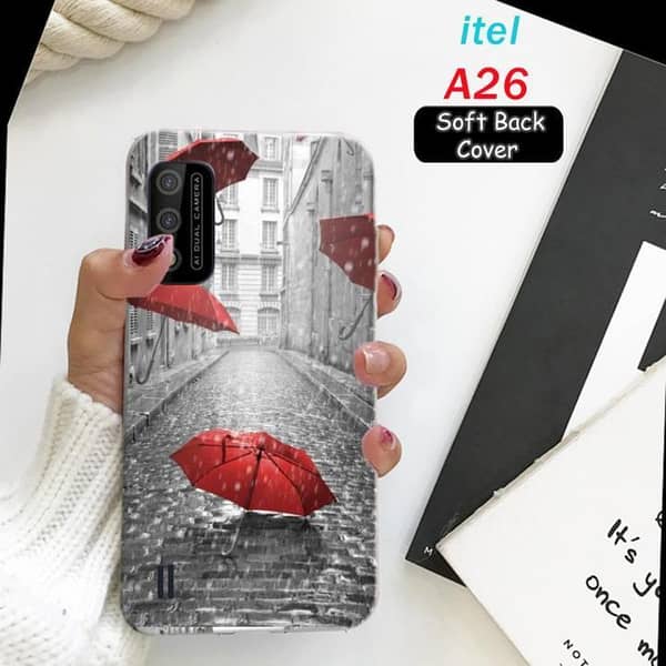 Itel A26 Rain Design Soft Silicone Back Cover