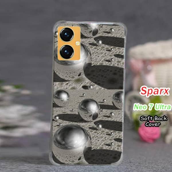 Sparx Neo 7 Ultra Back Cover with Balls Print – Soft Silicone Case